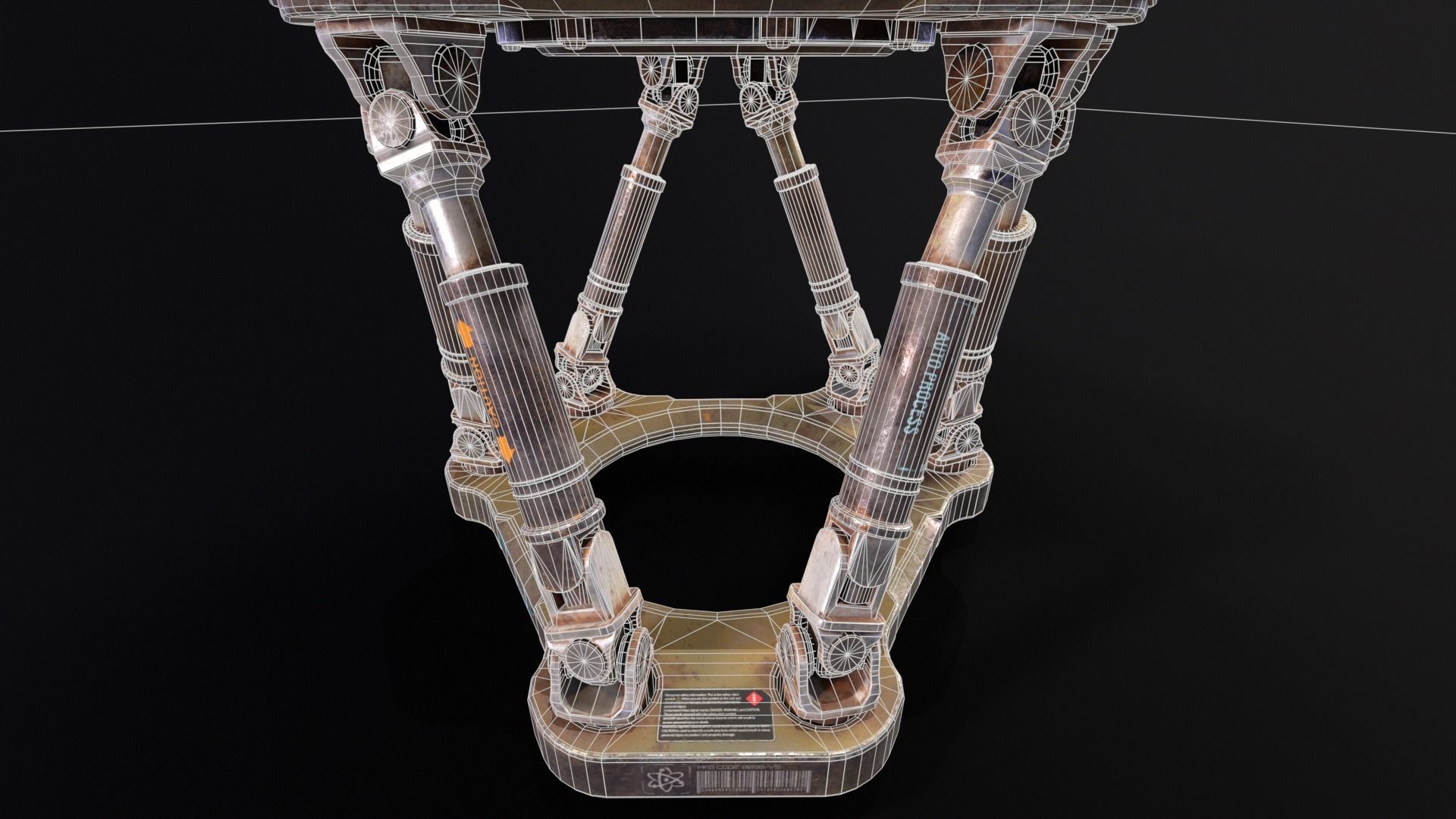 Sci-fi Hydraulics System Low-poly 3D model_15