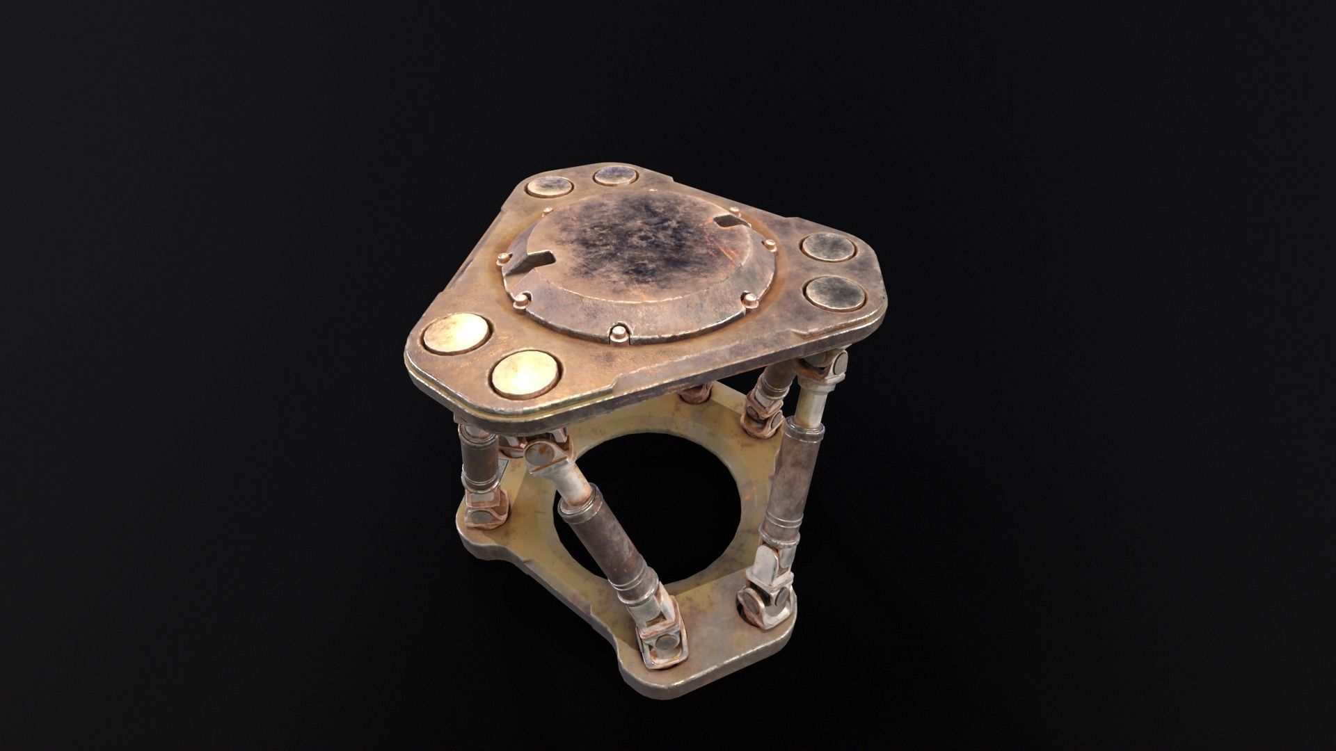 Sci-fi Hydraulics System Low-poly 3D model_18