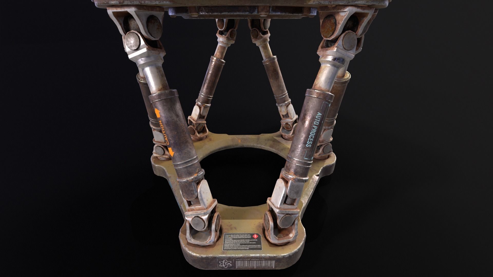 Sci-fi Hydraulics System Low-poly 3D model_14