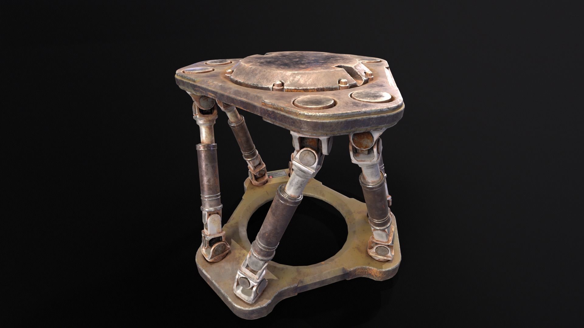 Sci-fi Hydraulics System Low-poly 3D model_4