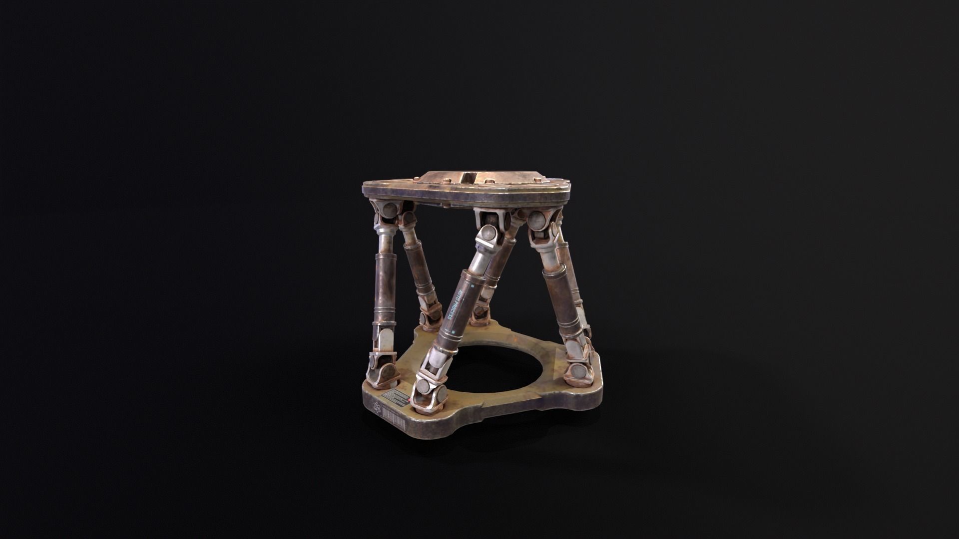 Sci-fi Hydraulics System Low-poly 3D model_16