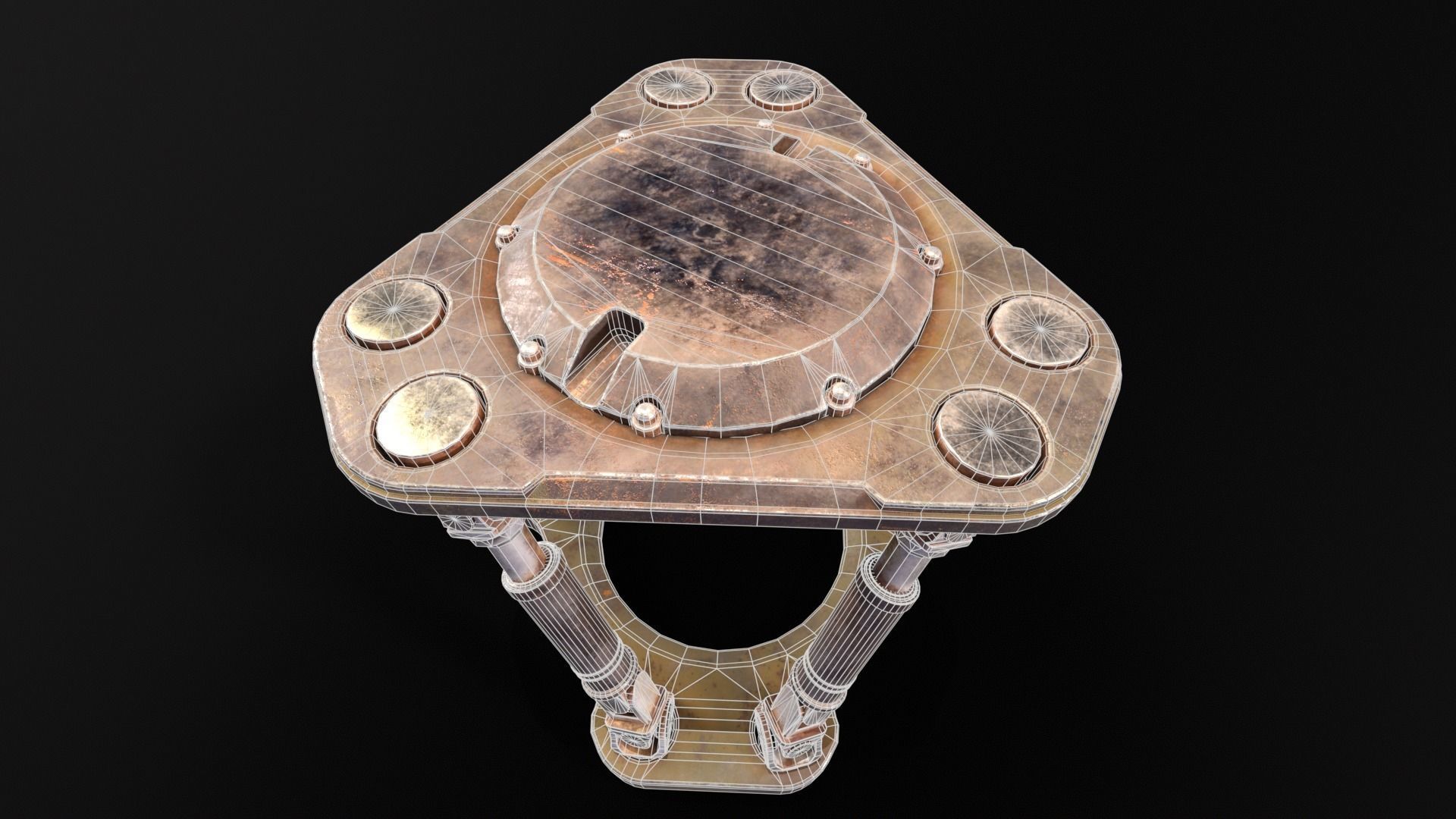 Sci-fi Hydraulics System Low-poly 3D model_11