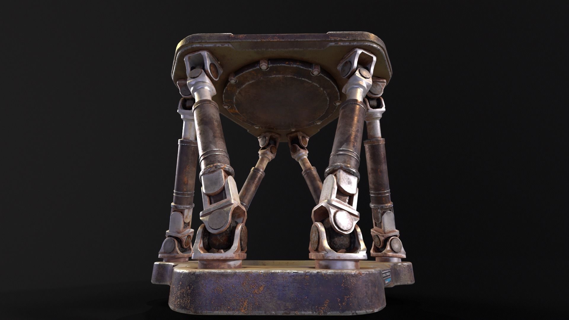 Sci-fi Hydraulics System Low-poly 3D model_8