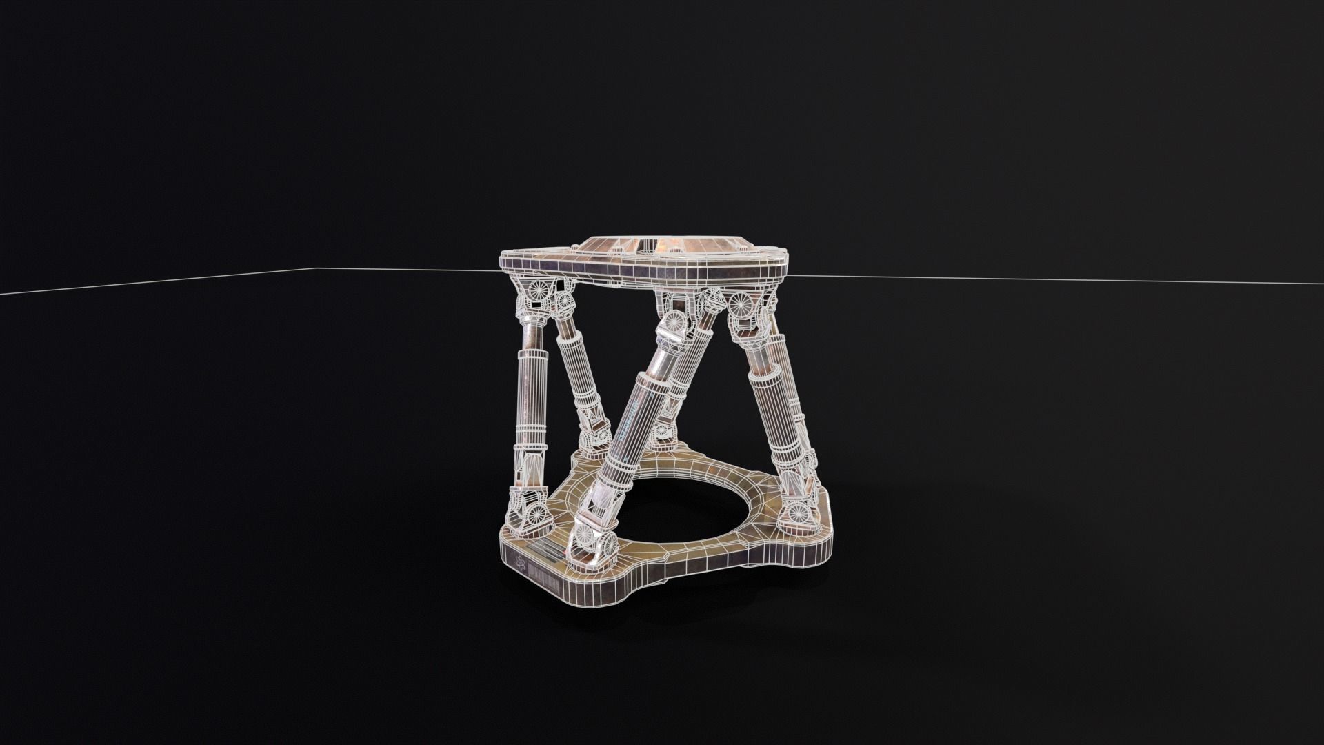 Sci-fi Hydraulics System Low-poly 3D model_17