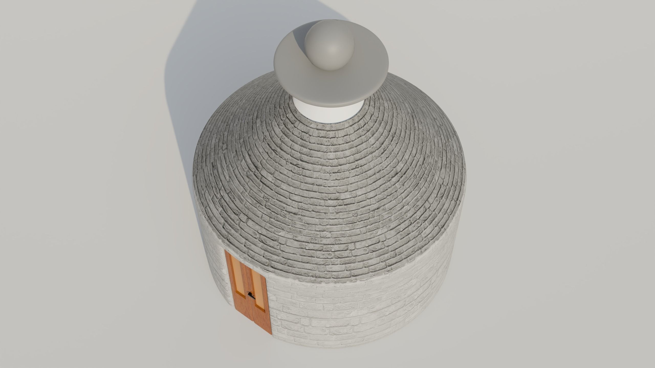 Ancient house Low-poly 3D model_4