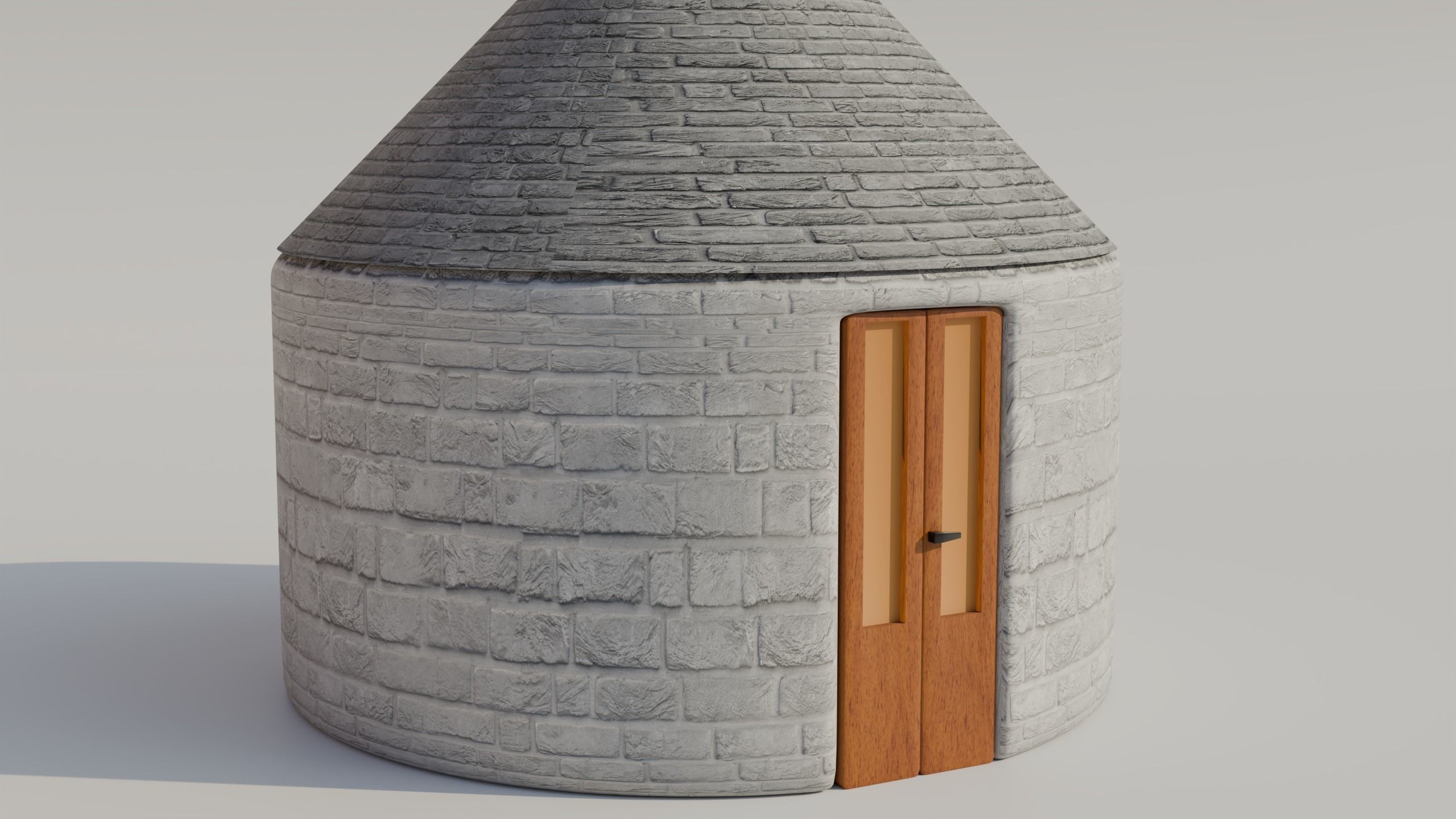 Ancient house Low-poly 3D model_6