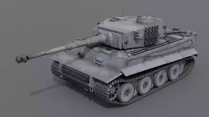 Panzerkampfwagen VI Tiger Ausf H1 Heavy Tank Low-poly 3D model