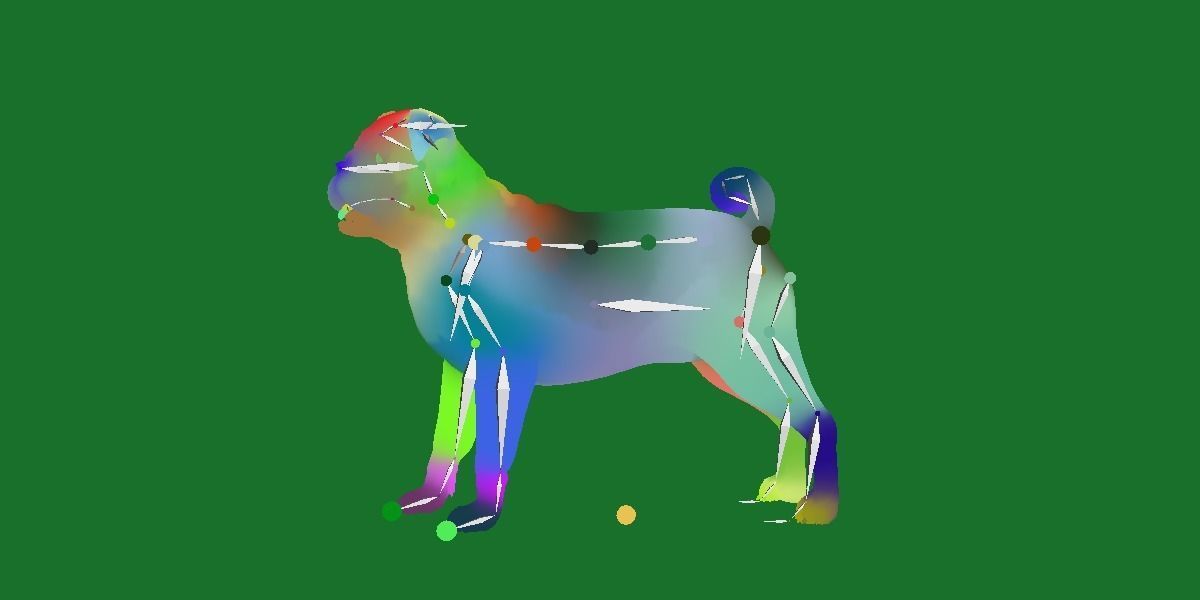 Pug Dog Breed Low-poly 3D model_22