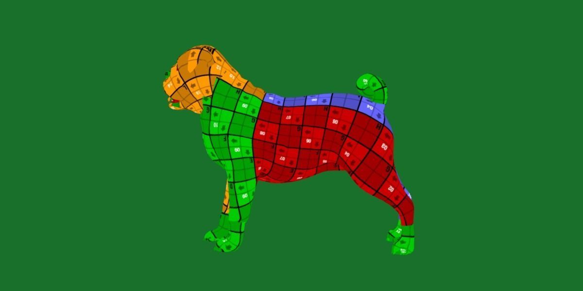 Pug Dog Breed Low-poly 3D model_16