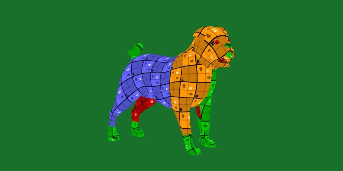 Pug Dog Breed Low-poly 3D model_17