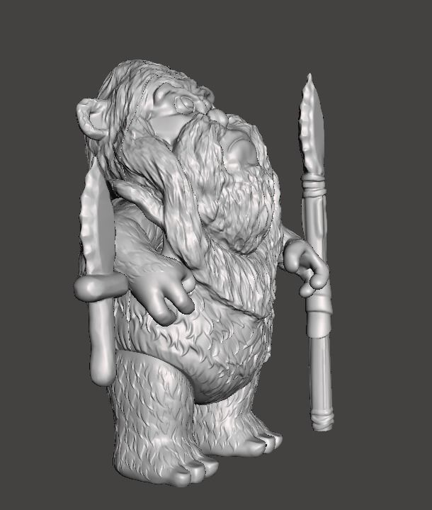 STL File 3D Ewoks Weechee 3D Print Model 3D OBJ 3D print modell 3D print model_3
