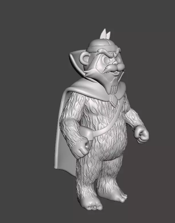 STL File 3D Ewoks Zarrak  3D Print Model 3D OBJ 3D print model  3D print model_0
