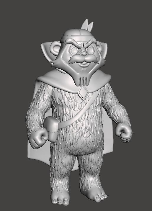 STL File 3D Ewoks Zarrak  3D Print Model 3D OBJ 3D print model  3D print model_1