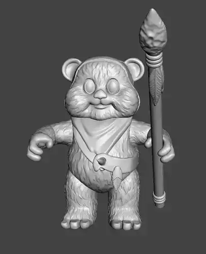 STL File 3D Ewoks Wickett 3D Print Model 3D OBJ 3D Series 2  3D print model