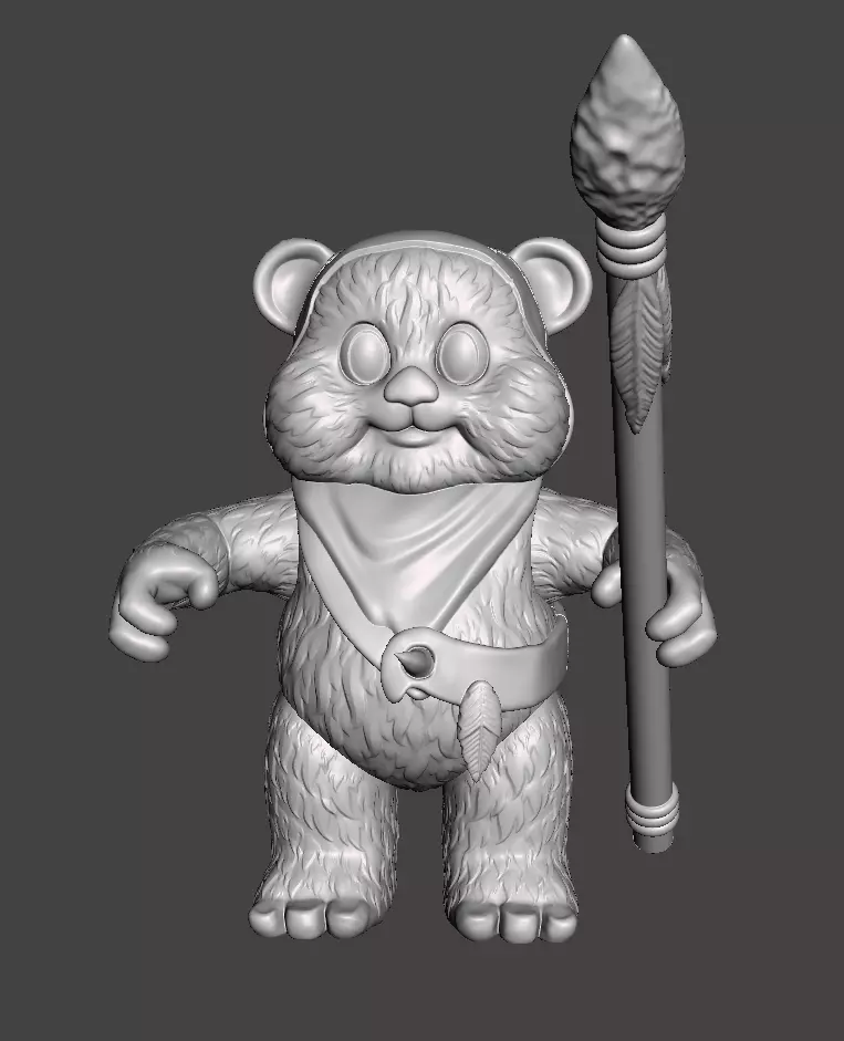 STL File 3D Ewoks Wickett 3D Print Model 3D OBJ 3D Series 2 3D print model