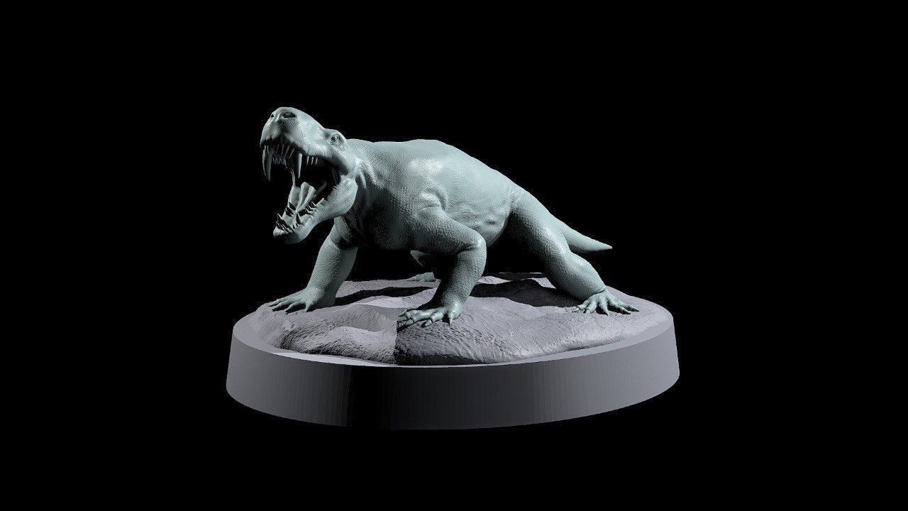 Prehistoric Mammals Ancestors Inostrancevia 3D print model_15