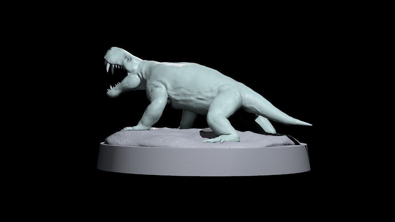 Prehistoric Mammals Ancestors Inostrancevia 3D print model_16