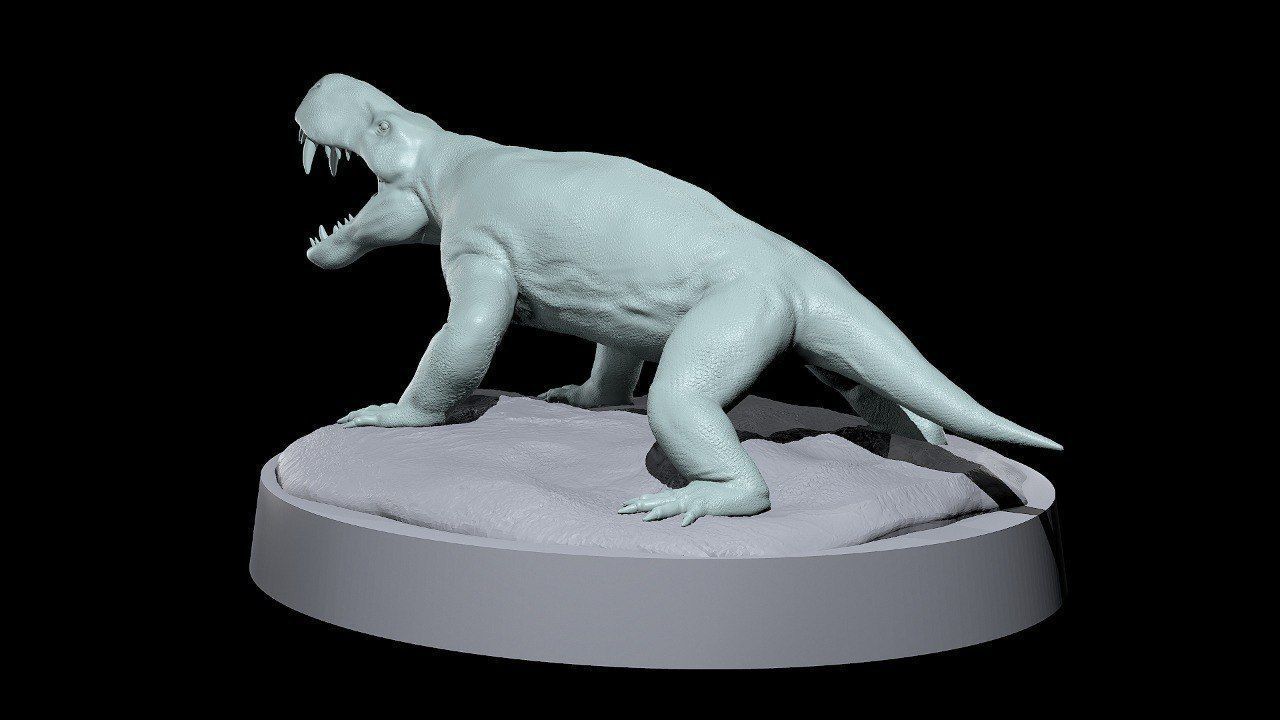 Prehistoric Mammals Ancestors Inostrancevia 3D print model_7