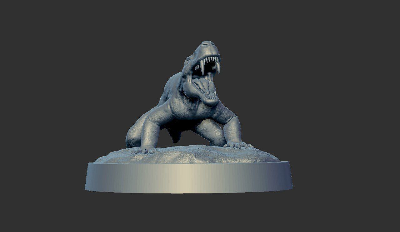 Prehistoric Mammals Ancestors Inostrancevia 3D print model_3