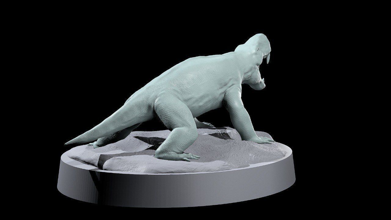 Prehistoric Mammals Ancestors Inostrancevia 3D print model_9