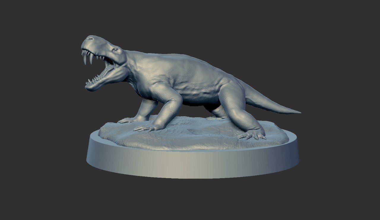 Prehistoric Mammals Ancestors Inostrancevia 3D print model_2