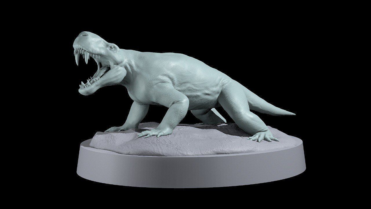 Prehistoric Mammals Ancestors Inostrancevia 3D print model_6