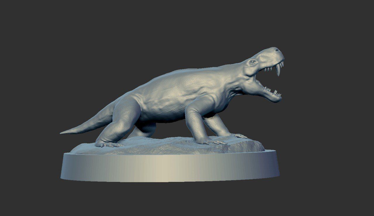 Prehistoric Mammals Ancestors Inostrancevia 3D print model_5