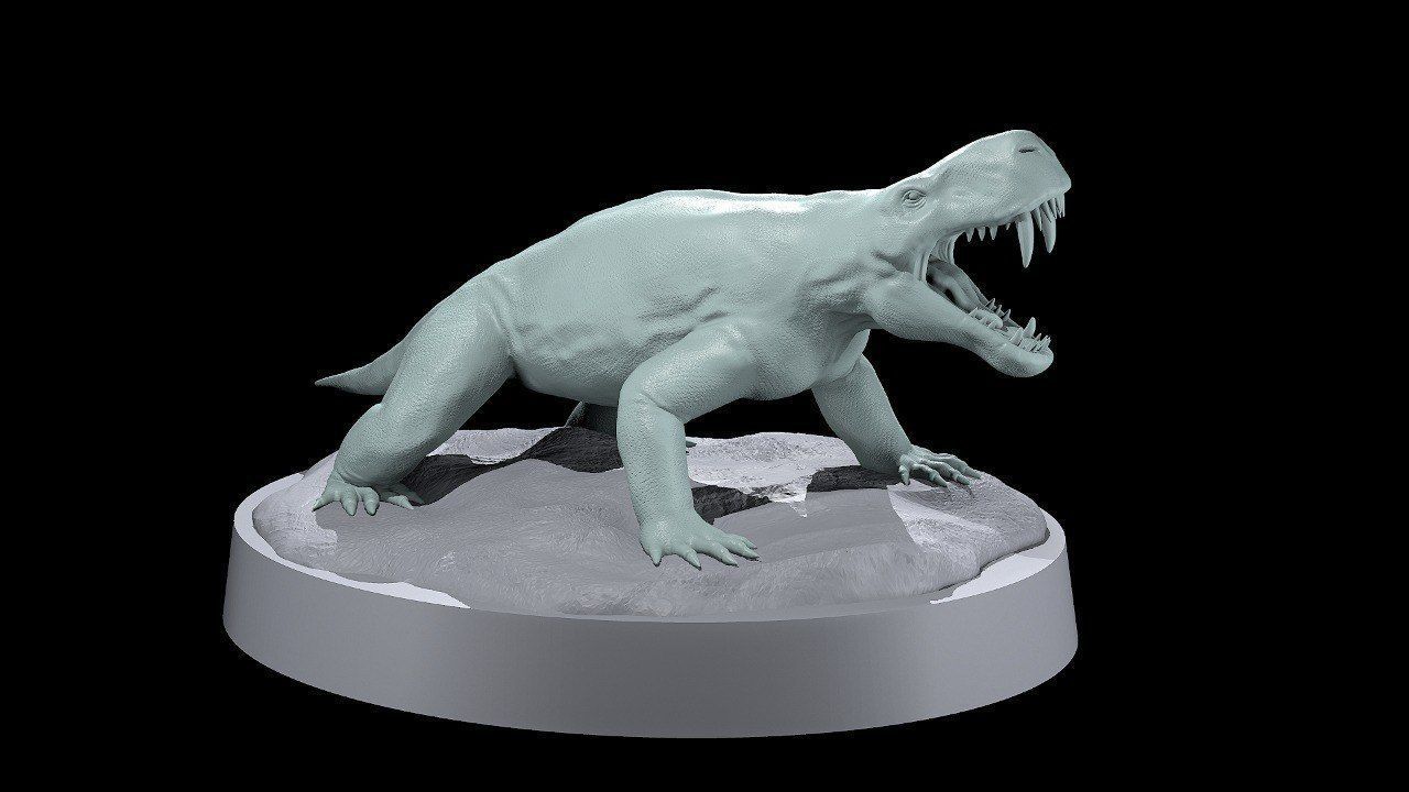 Prehistoric Mammals Ancestors Inostrancevia 3D print model_10