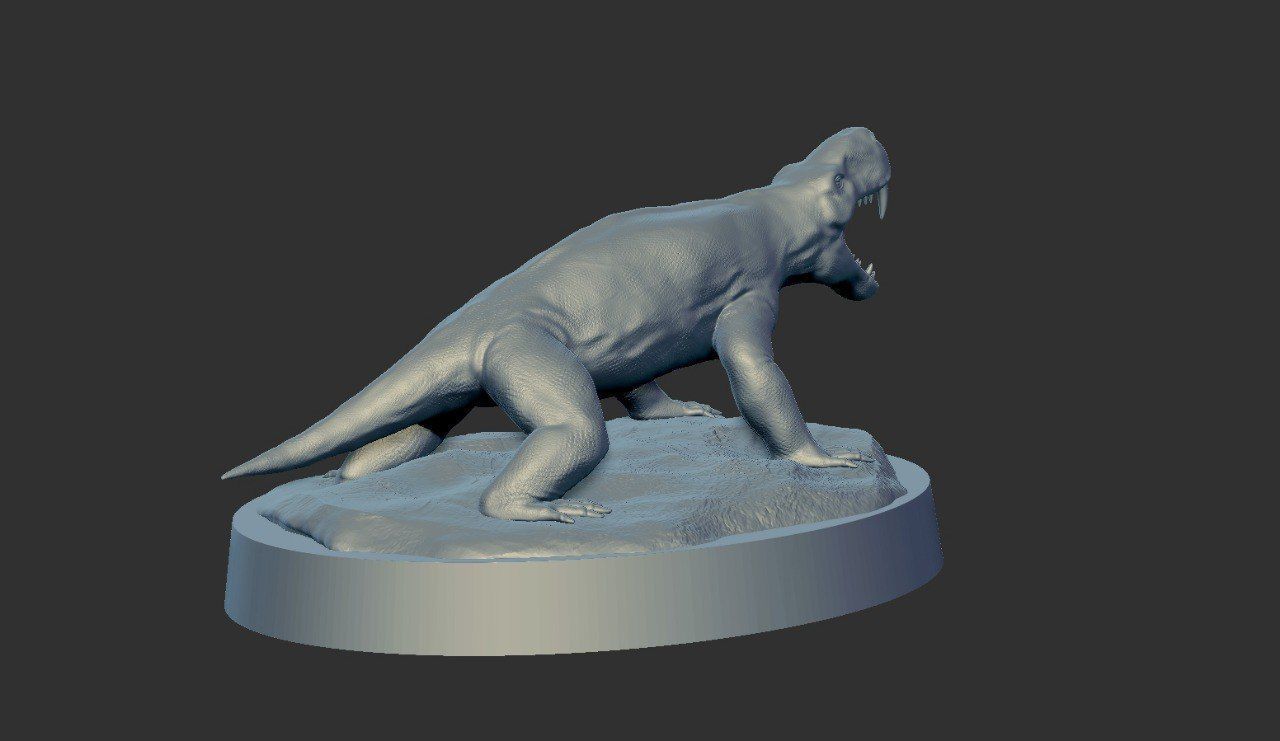 Prehistoric Mammals Ancestors Inostrancevia 3D print model_4