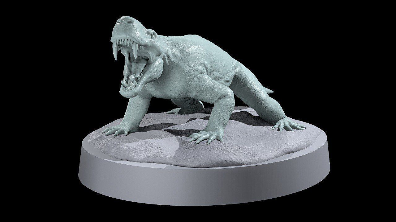 Prehistoric Mammals Ancestors Inostrancevia 3D print model_12