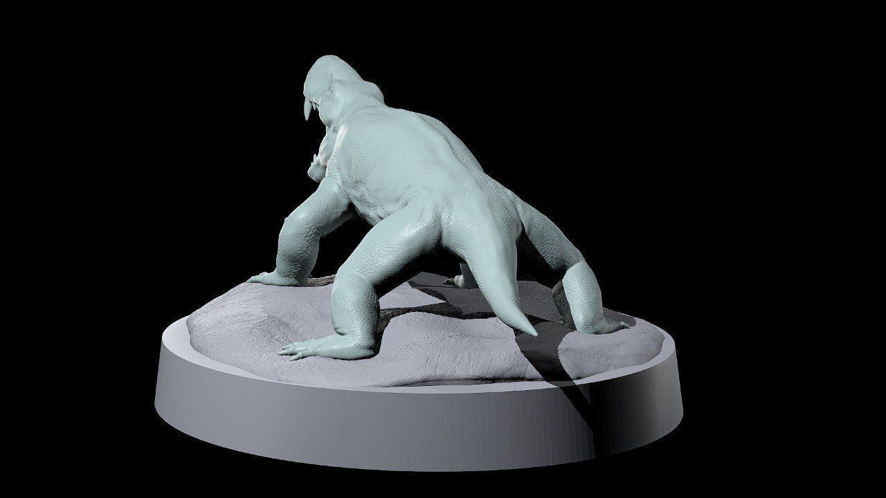 Prehistoric Mammals Ancestors Inostrancevia 3D print model_8