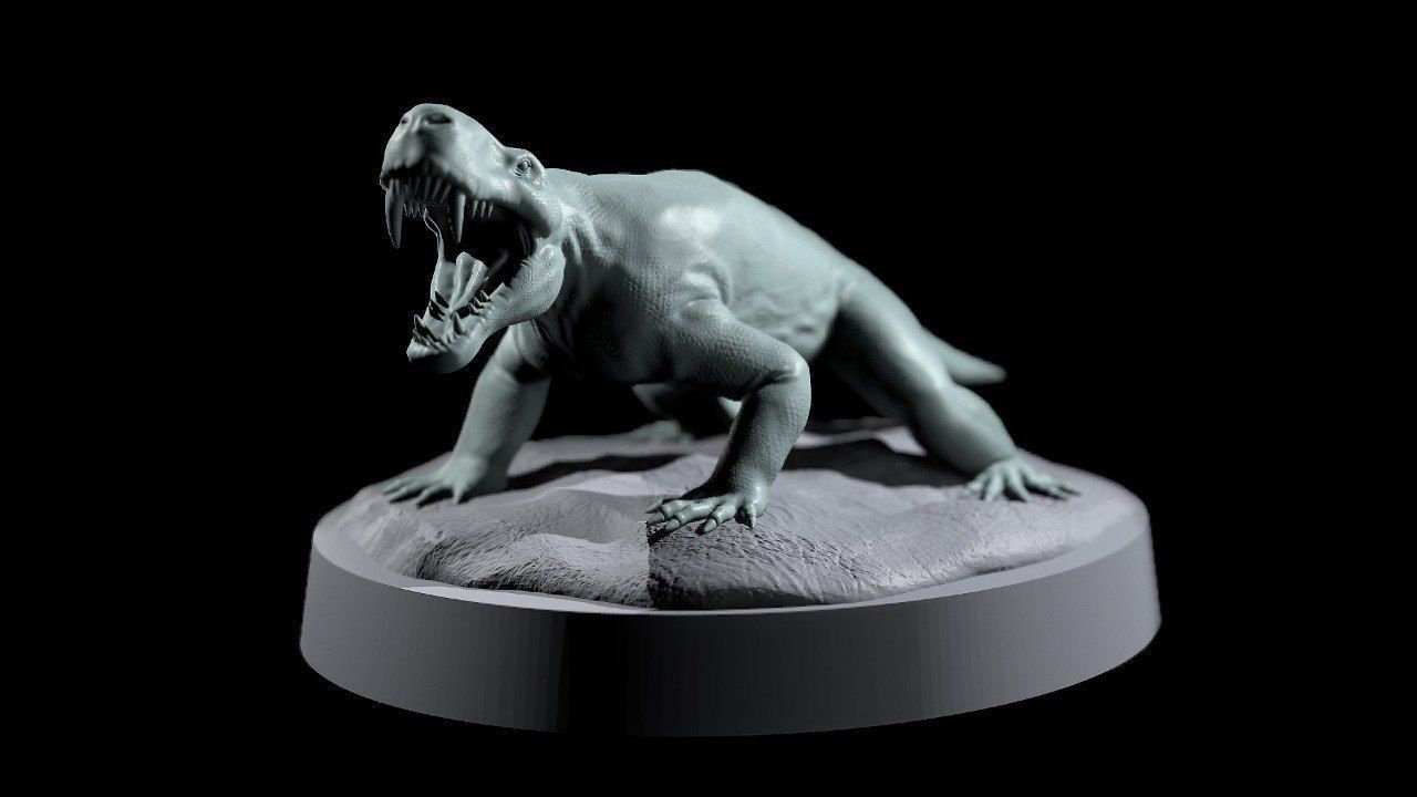 Prehistoric Mammals Ancestors Inostrancevia 3D print model_14