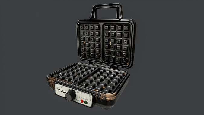 Waffle Maker PBR Game-Ready Low-poly 3D model 3