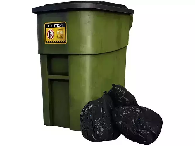 Trash Bin with Garbage Bags 