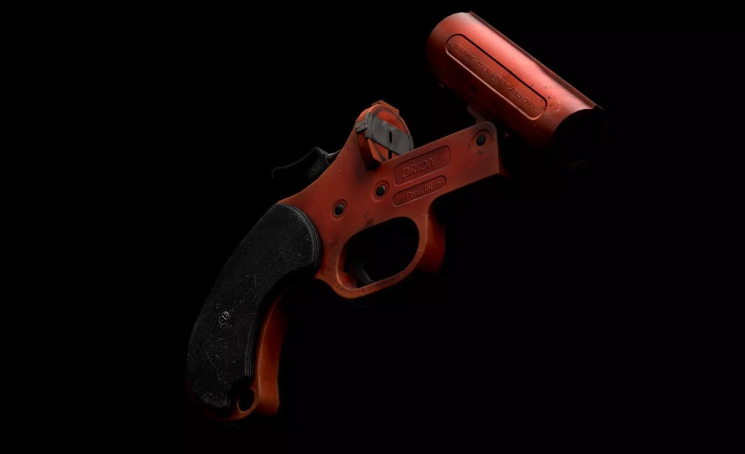 Flare Gun PBR Game-Ready Low-poly 3D model_0
