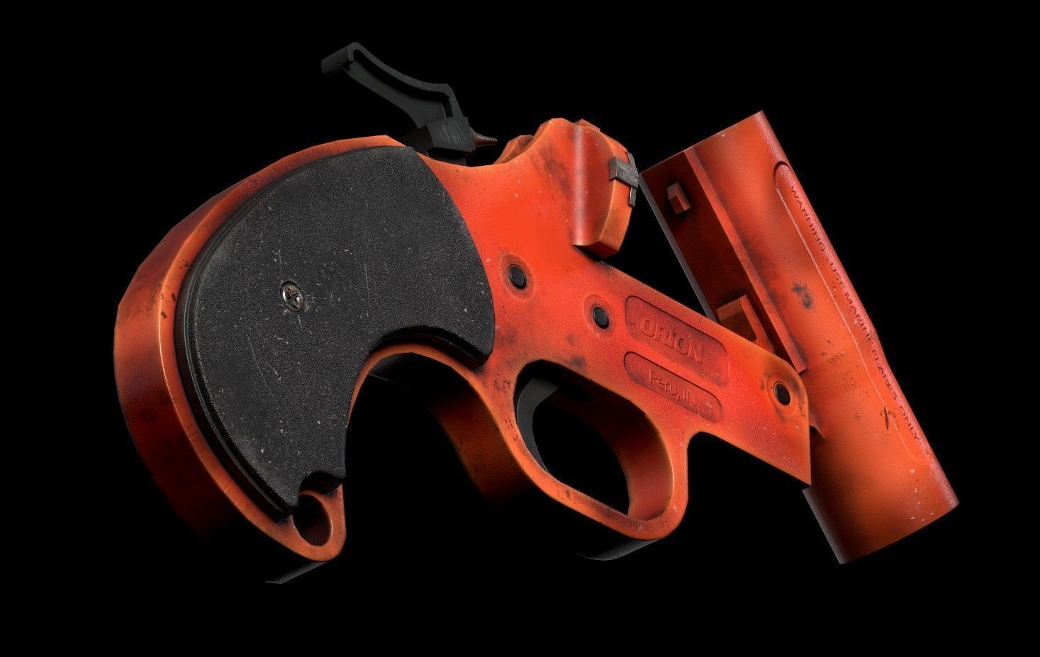 Flare Gun PBR Game-Ready Low-poly 3D model_3