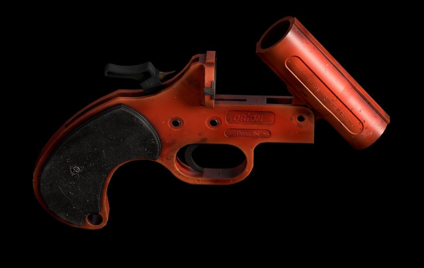 Flare Gun PBR Game-Ready Low-poly 3D model_4
