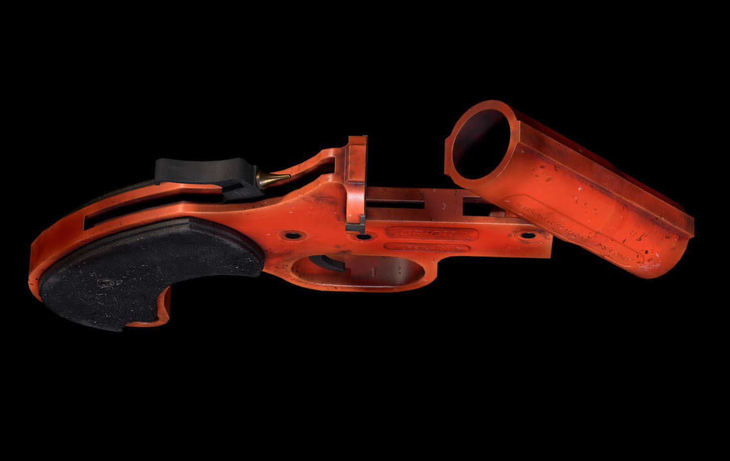 Flare Gun PBR Game-Ready Low-poly 3D model_5