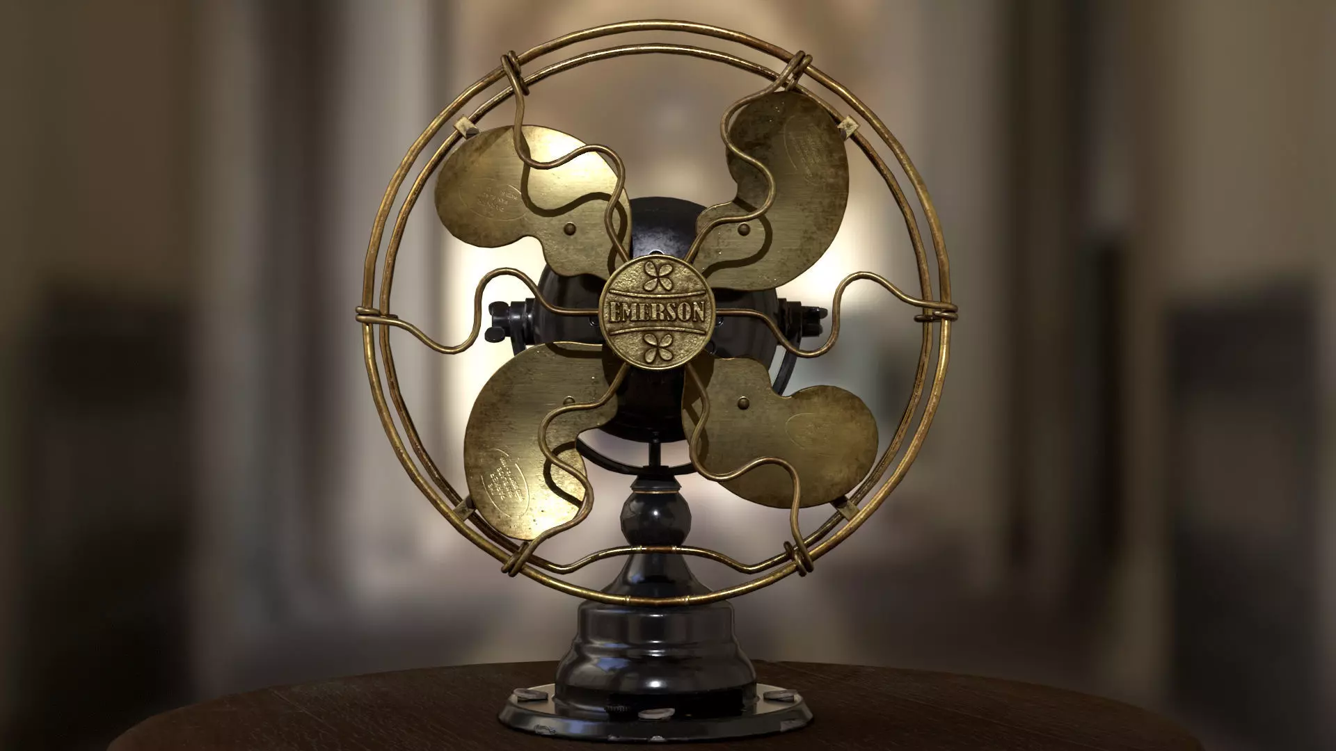 Vintage Desk Fan PBR Game-Ready Low-poly 3D model