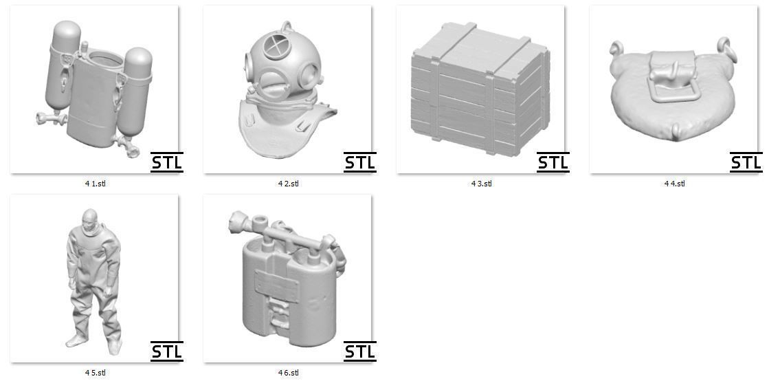historical helmet diver Helmtaucher Taucher Schiffsmodell 3D print model_2