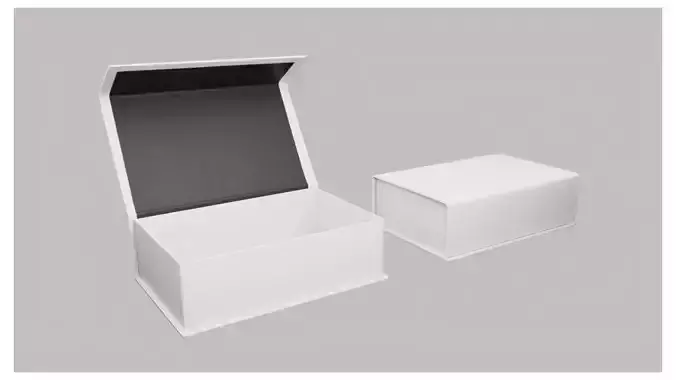 Magnetic paper gift box Low-poly 3D model