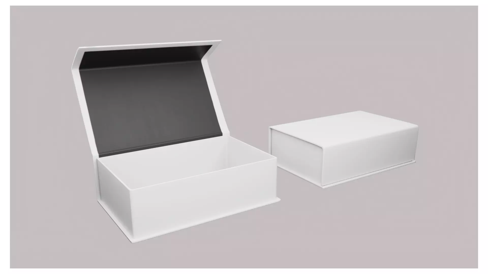 Magnetic paper gift box Low-poly 3D model_0