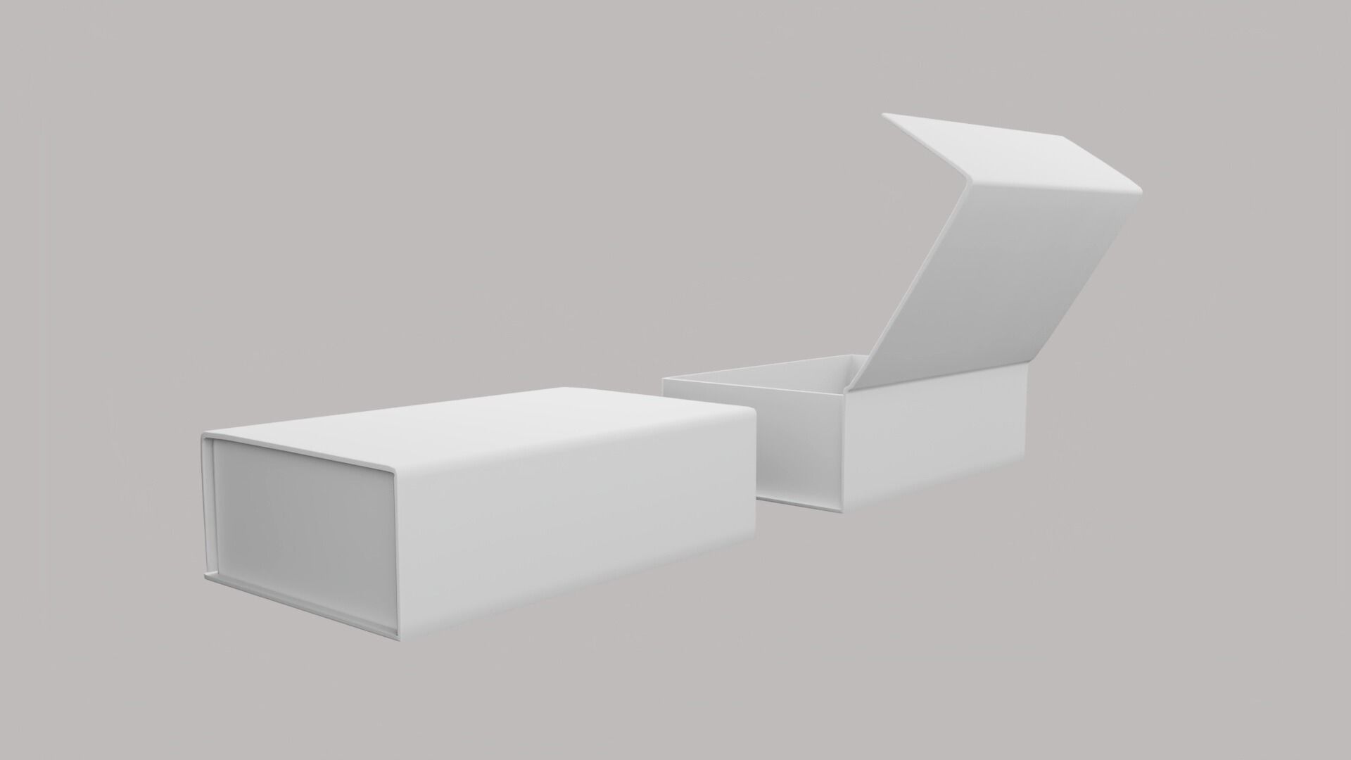 Magnetic paper gift box Low-poly 3D model_2