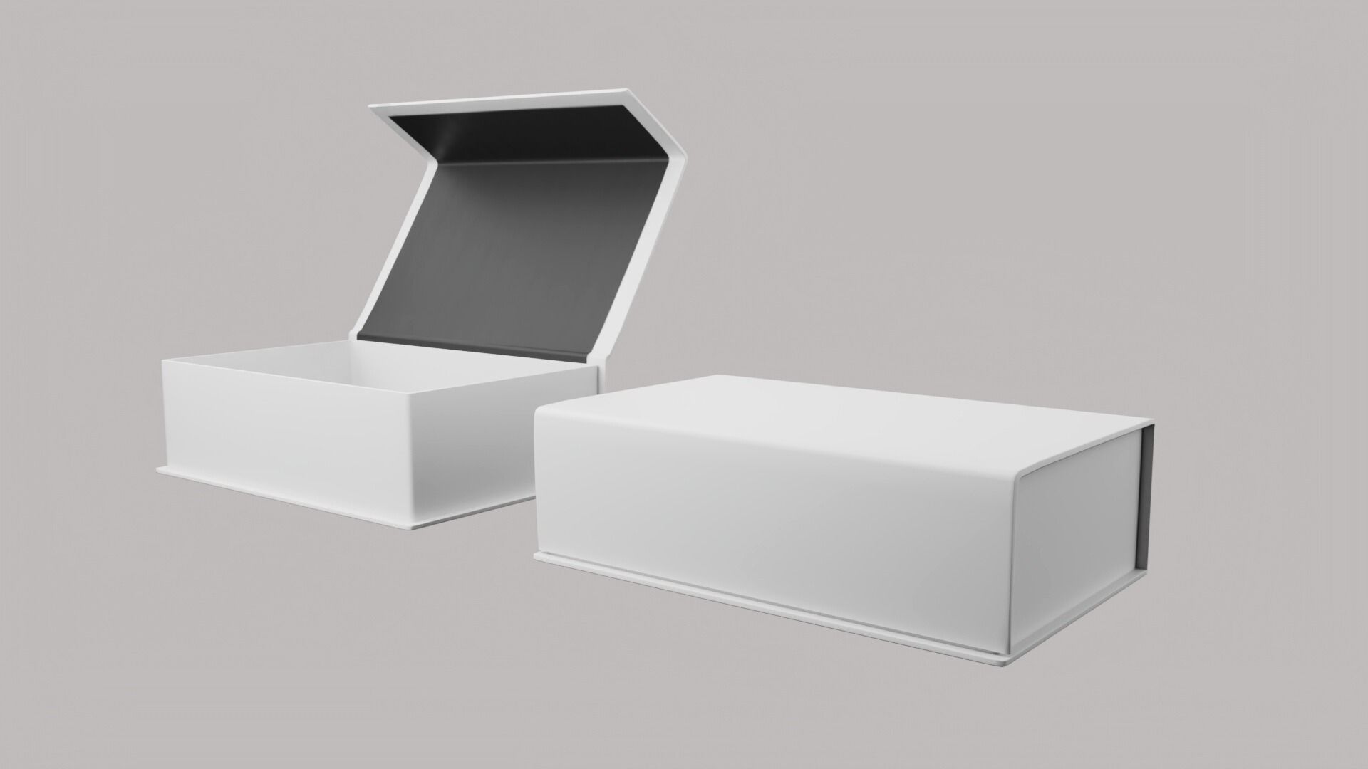 Magnetic paper gift box Low-poly 3D model_4