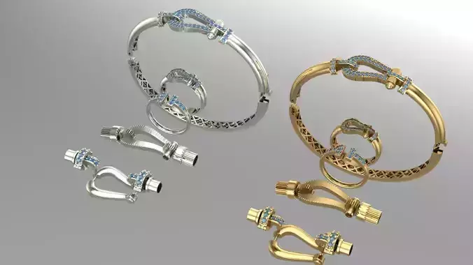 semifred design bracelet and ring