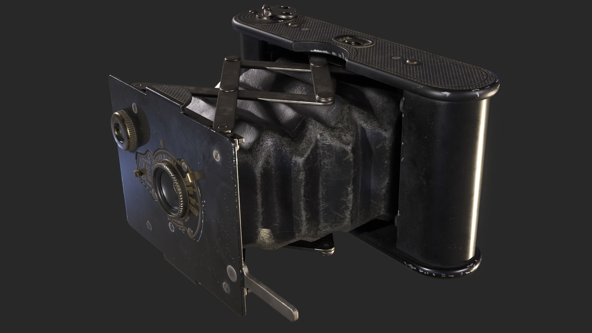 Vintage Pocket Camera PBR Game-Ready Low-poly 3D model_9