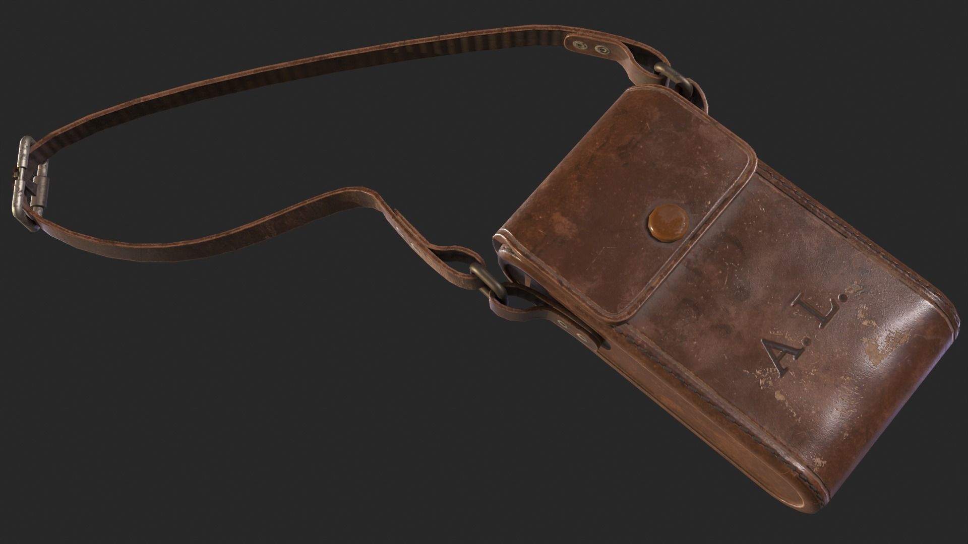 Vintage Pocket Camera PBR Game-Ready Low-poly 3D model_6