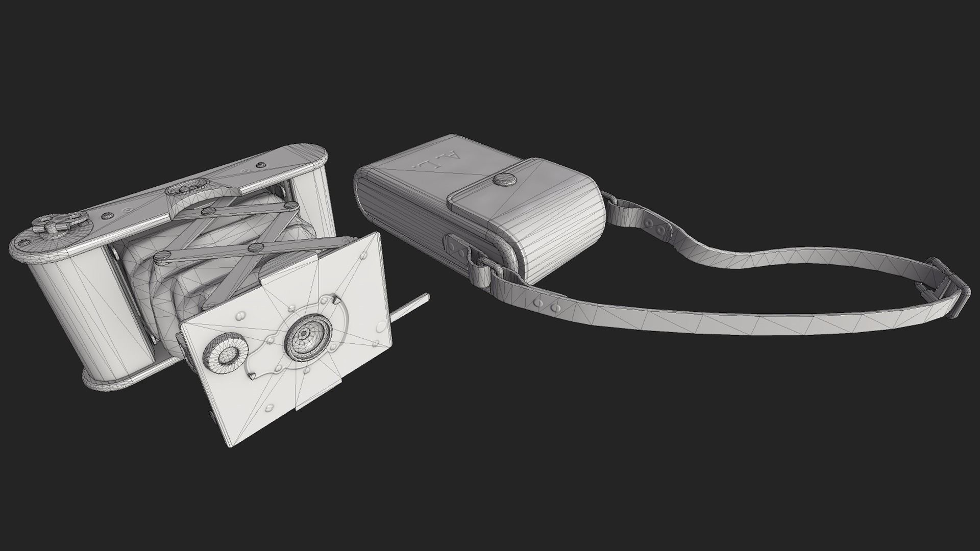 Vintage Pocket Camera PBR Game-Ready Low-poly 3D model_14