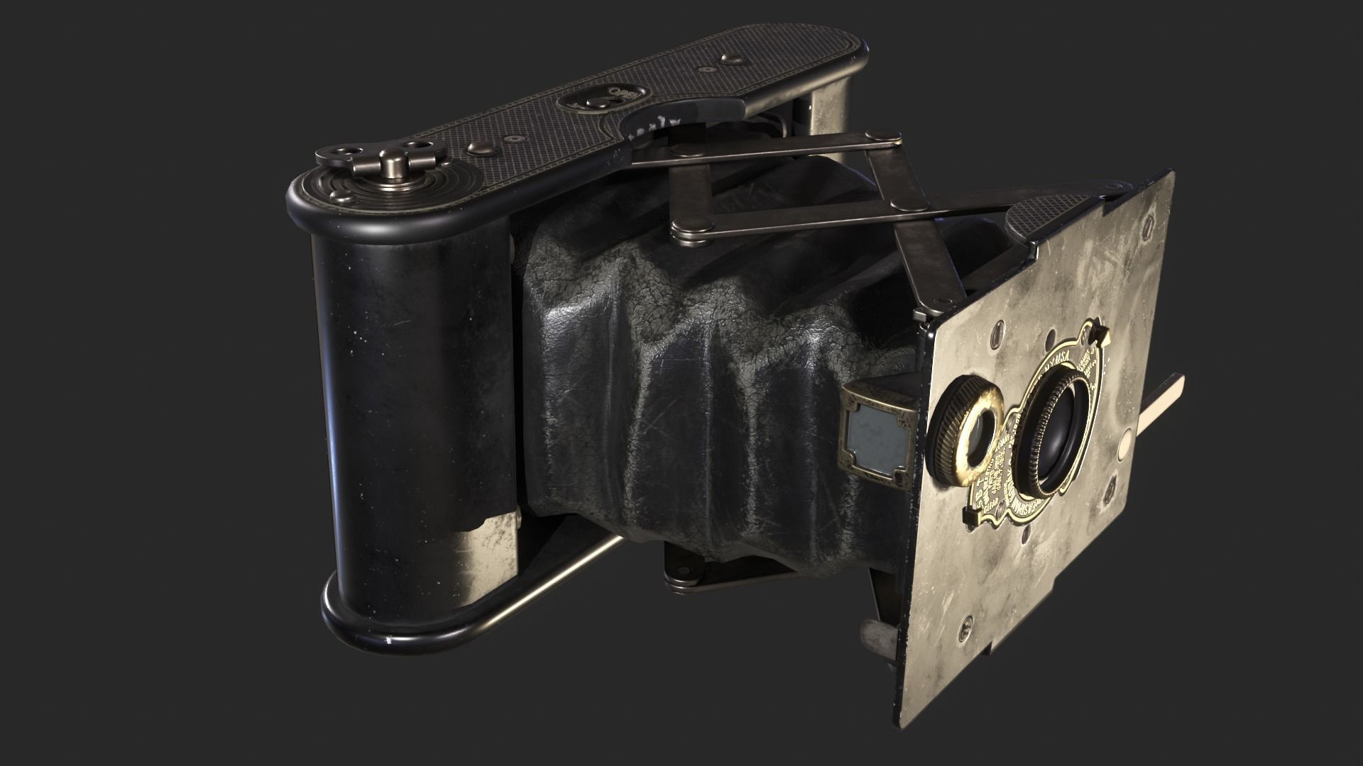 Vintage Pocket Camera PBR Game-Ready Low-poly 3D model_7