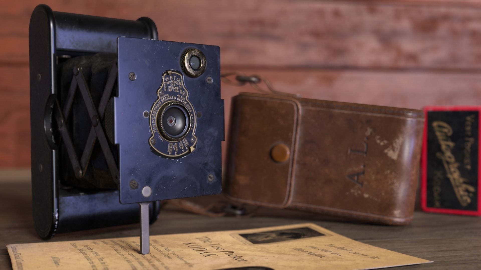 Vintage Pocket Camera PBR Game-Ready Low-poly 3D model_4